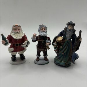 Duncan Royale HISTORY OF SANTA set of 3 Vintage Figurines Miniatures